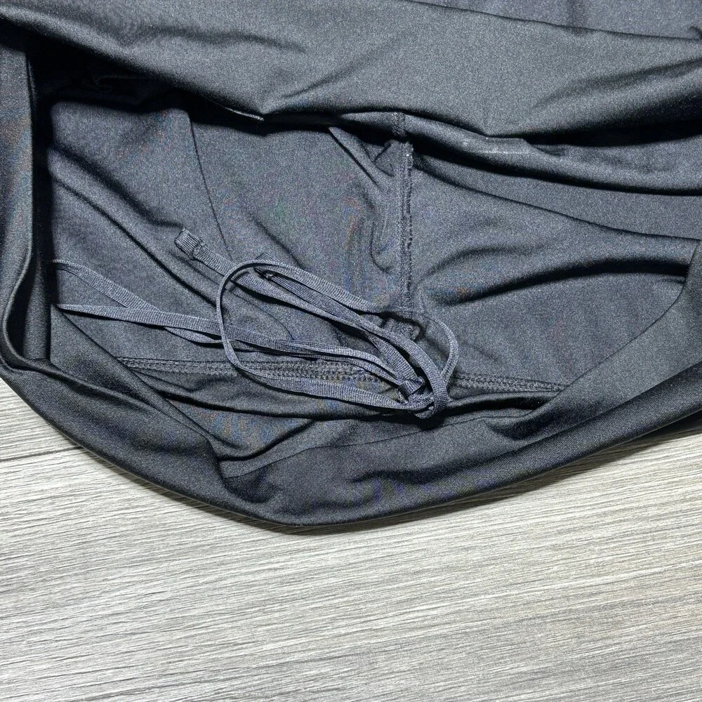 Nike Dri-FIT Black Running Shorts Drawstring White Swoosh